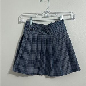 Zara Girls Skirt blue plaid size 11-12 length 13 inches. NWOT